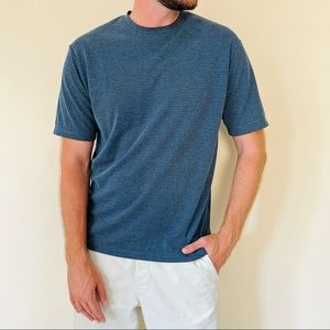 Claiborne blue plaid shirt sleeve t-shirt top